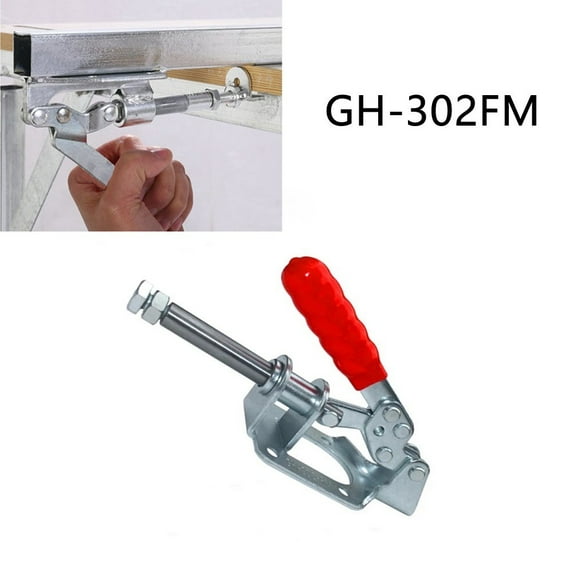 1Pc Gh-302-Fm Toggle Clamp 136Kg Holding Capacity Quick Release Tool Latch Type Toggle Clamp Heavy Duty Tooling Parts