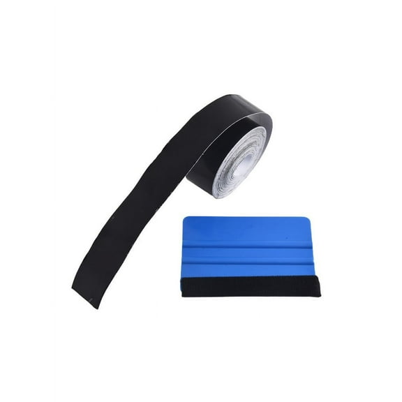 1Pc Gloss Black Vinyl Wrap, Cars Vinyl Film Tapes Kit for Blackout Chrome Delete Window Trim Door with Tools (1.2in x 32.8feet)