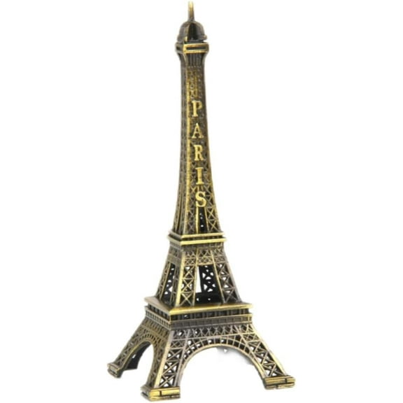 1Pc Gold Eiffel Tower Statue - Mini Artificial Metal Decorative Paris Eiffel Tower Figure - Table Decoration Collectible