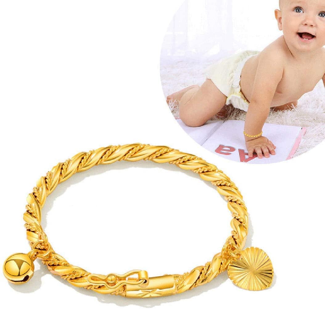 Kids Gold Ball Bracelet with Custom Word | Alexa Leigh