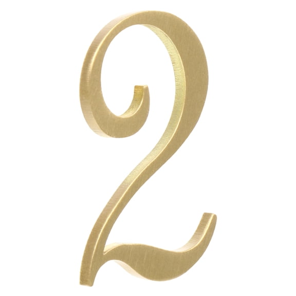 Alasum 1Pc Golden Copper Door Number Sign with Strong Texture for Hotel and House Decoration