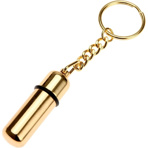 1Pc Golden Stainless Steel Mini Cigar Punch Cutter with Key Chain