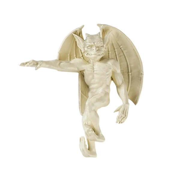 1Pc Gothic Gargoyle Statue, Door Frame Wall Decor, Fantasy Home Handicraft Sculpture, Gothic Stone-Like Ornamental Art Decoration For Entrance & Indoor Spaces, Unique