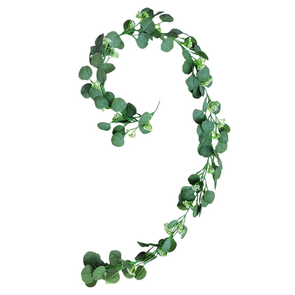 1Pc Green Eucalyptus Rattan Simulated Vine Artificial Plant Cane for Home Setting