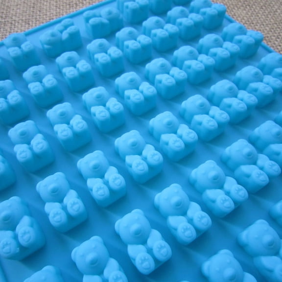 1Pc Gummy Bear Mold Silicone, Fruit Snack Molds, Gummies Trays Molds with Dropper for Candy Chocolate,Random - One Size