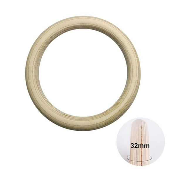 1Pc Gym Rings, Wood Gymnastic Rings Fitness Heavy Duty Gym Training Ring