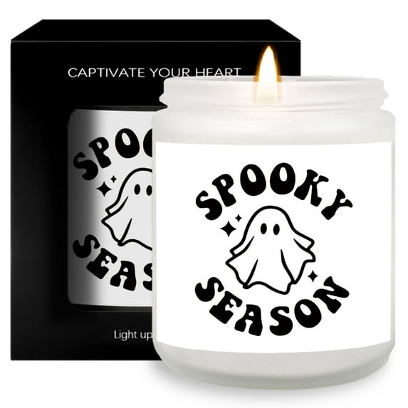 1Pc Halloween Scented Candle 5.3oz Soybean Wax Spooky Gift Idea For Women Men Mom Dad Grandma Friend Coworker Nurse Teacher Mentor Dentist Worker Pastor Boss Manager Unique Funny Essential Present
