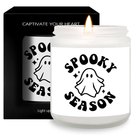 1Pc Halloween Scented Candle 5.3oz Soybean Wax Spooky Gift Idea For Women Men Mom Dad Grandma Friend Coworker Nurse Teacher Mentor Dentist Worker Pastor Boss Manager Unique Funny Essential Present