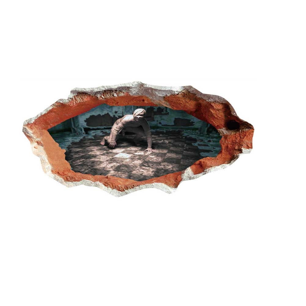 1Pc Halloween Wall Stickers 3D Broken Wall Halloween Wall Stickers 2