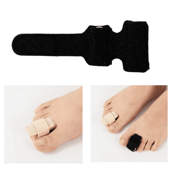 1Pc Hammer Toe Straightener for Women & Men - Hammer Toe Splints & Wraps, Toe Spacers for Crooked, Overlapping Toes - (Black)