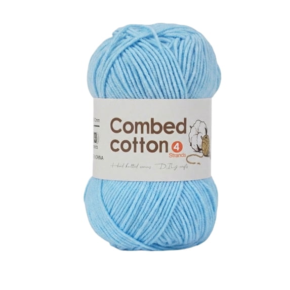 1Pc Hand Knitting Yarn, Combed Cotton Thread For Crochet, Crafts & Diy Projects