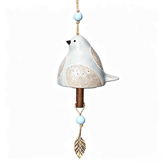 1Pc Hand Painted Colorful Bird Song Bell Metal Wind Chimes, Outdoor Garden Hanging Wind Bell Decor