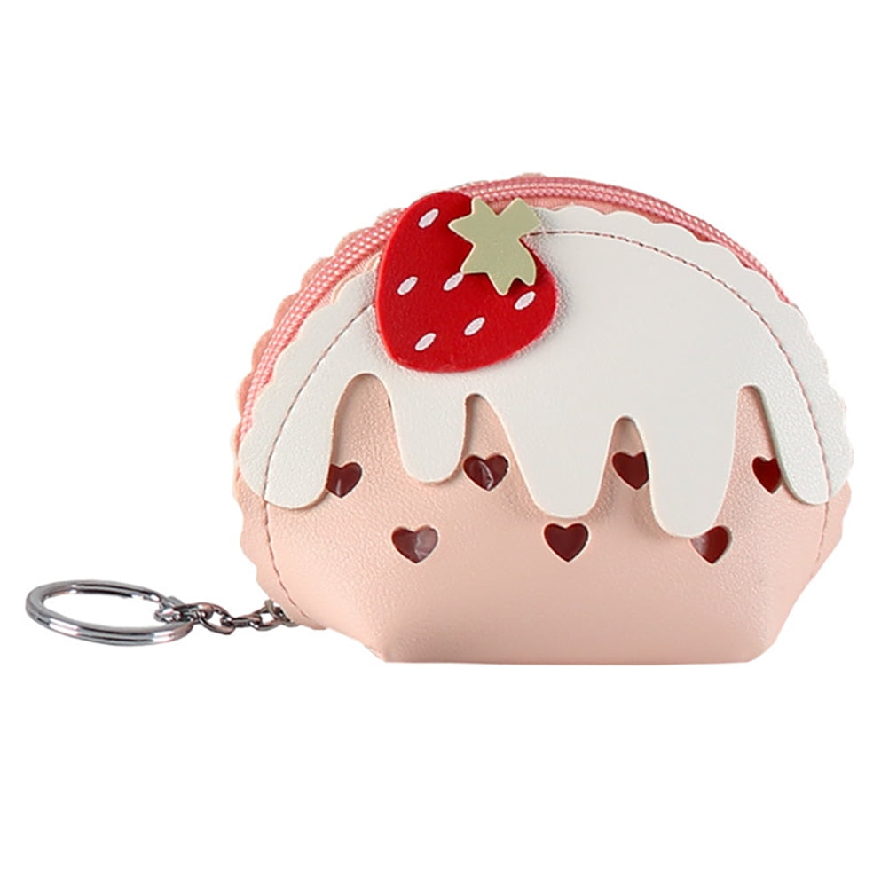 1Pc Handheld Strawberry Change Purse Lovely Coin Pouch Girls Change