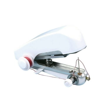 1Pc Handheld Sewing Machine Mini Hand Sewing Machine Portable Electric Stiching Machine for Beginners Home Travel Use White