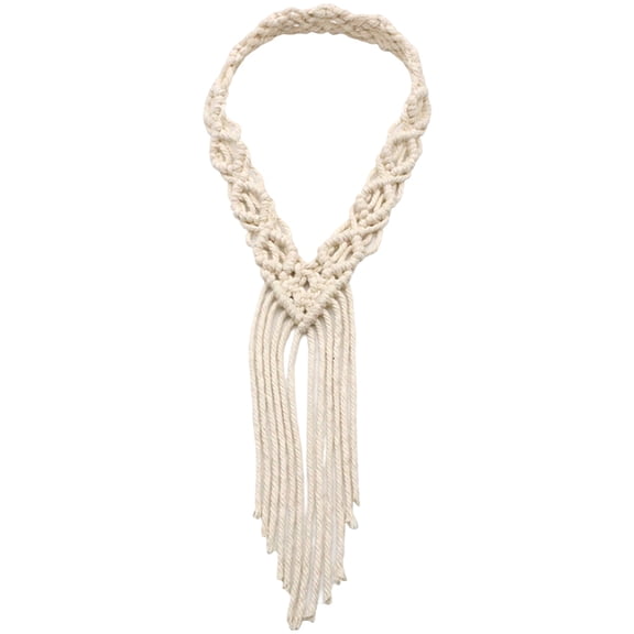 1Pc Handmade Macrame Cotton Headband Hair Accessories Headpiece for Women Old Lace 400mm