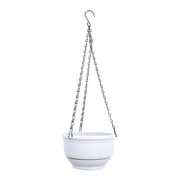 1Pc Hanging Flowerpot Automatic Water-absorbing Plant Pot Creaive Wall Hanging Basket Basin for Chlorophytum Green Plants Fleshiness (Light Grey)