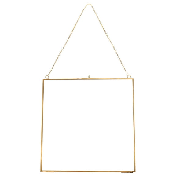 1Pc Hanging Glass Photo Frame Transparent Specimen Clip Decorative Picture Frame