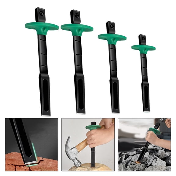 1Pc Heavy-Duty Masonry Chisel Concrete Tool Chisel Head Cement Stone Splitter Masonry Chisel Flat Shovel Carving Cutting Tools 12 Inches Smile Home