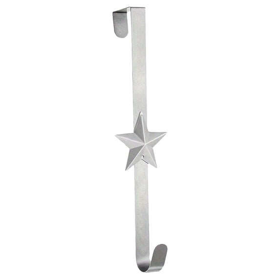 1Pc Heavy Duty Metal Wreath Door Hanger, 15 inch Snowflake Decorative Wreath Hook, Front Door Ornament Holder, Durable Holiday Decor Hanging Bracket, Rustproof Metal Door Decor Hook