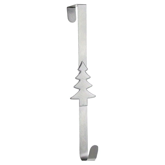 1Pc Heavy Duty Metal Wreath Door Hanger, 15 inch Snowflake Decorative Wreath Hook, Front Door Ornament Holder, Durable Holiday Decor Hanging Bracket, Rustproof Metal Door Decor Hook