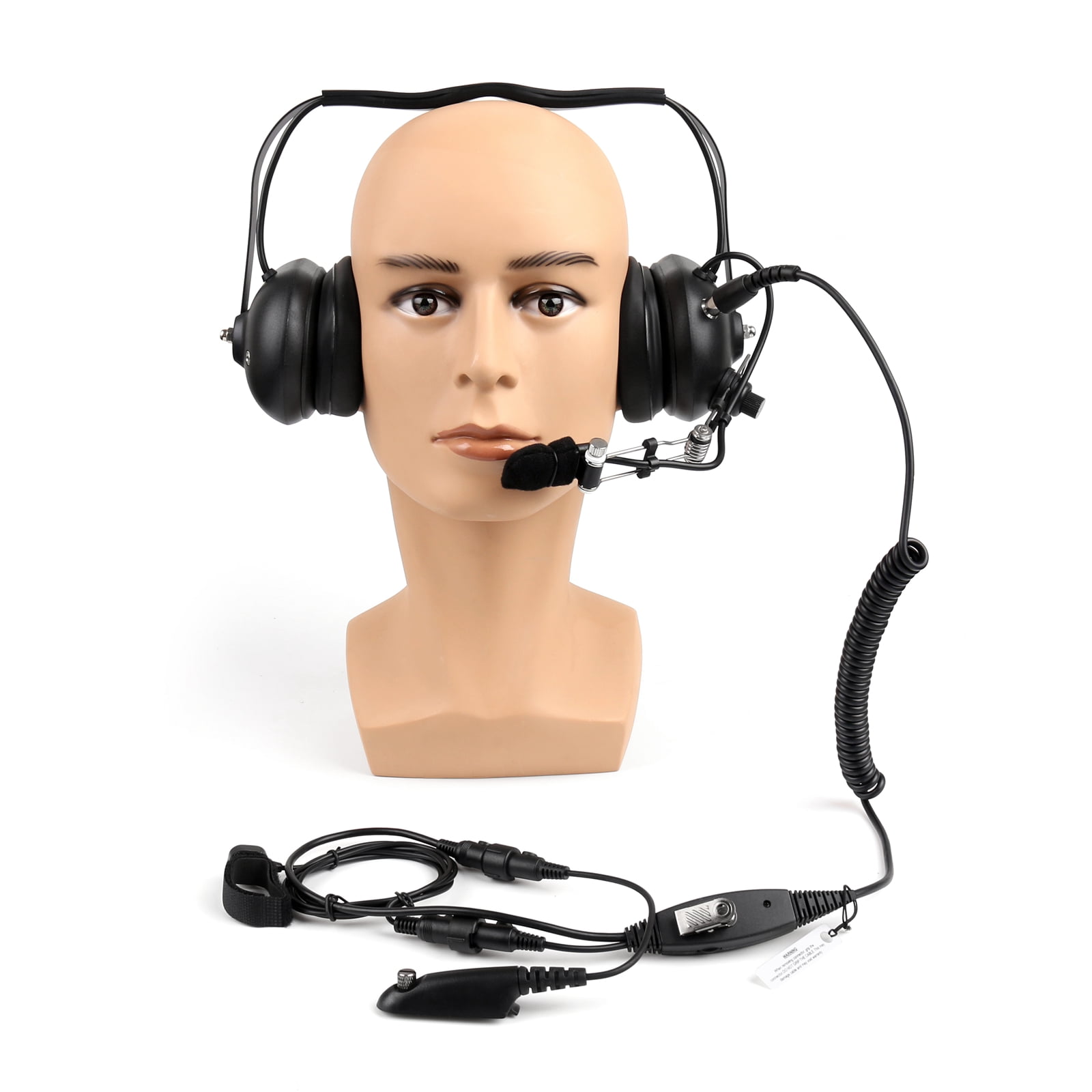 1Pc Heavy Duty Noise-Reduction Headset PTT VOX For Motorola GP328 GP340 ...