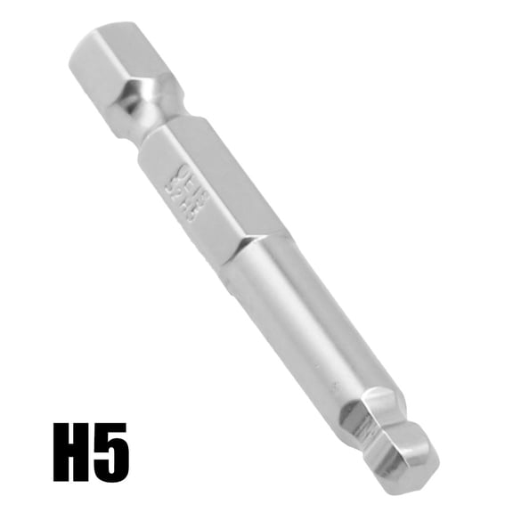 1Pc Hex Shank Ball End Screwdriver Bit 1/4 Inch Metric Hex Bit 50Mm Long Magnetic Driver Bit Hex Key Screwdriver Tip Socket H5