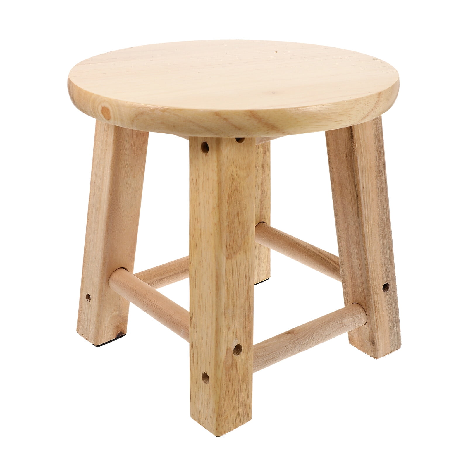 1Pc Household Wooden Stool Bathroom Anti-slip Footstool Small Low Stool