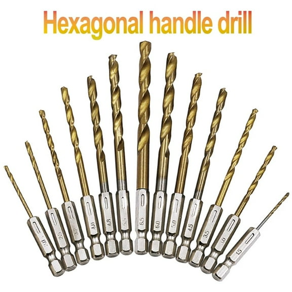 1Pc Hss Drill Bit Set High Speed Steel Coated Drill Bit Hexagonal Handle 1/4 Hex Shank Electric Drill Bit For Wood Plastic Drill 5.0Mm Smile Home