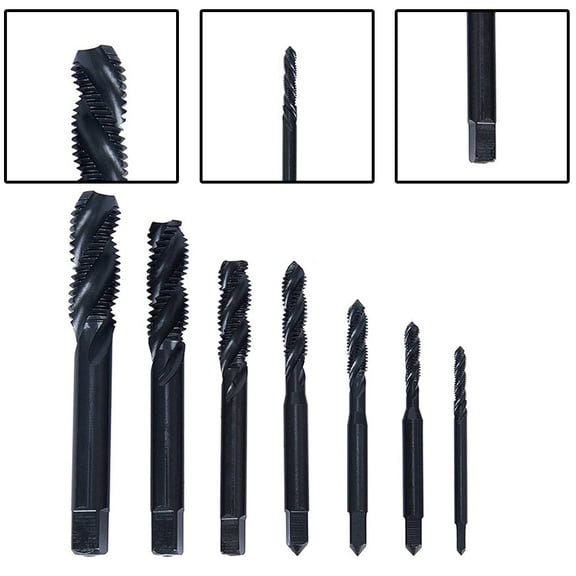 1Pc Hss Machine Screw Thread Nitriding Spiral Metric Plug Tap Drill Set for M3- M6