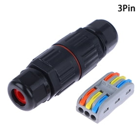 1Pc IP68 Electrical Waterproof Connector Wire Cable 2/3 Pin Plug Straight Quick Push In Terminal Block Conductor Connector