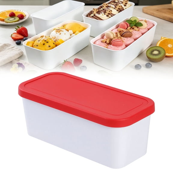 1Pc Ice Cream Container Food Storage Containers For Freezer,Silica Gel (D)