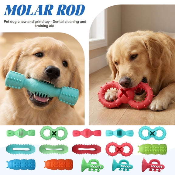 1Pc Indestructible Dog Toys Durable Rubber 5X2 Inch Dog Chew Toys for Aggressive Chewers Dogs Teeth Care Teeth Cleaner for Dogs Interactive Dog Toys for Small Dogs Dog Dental Chew
