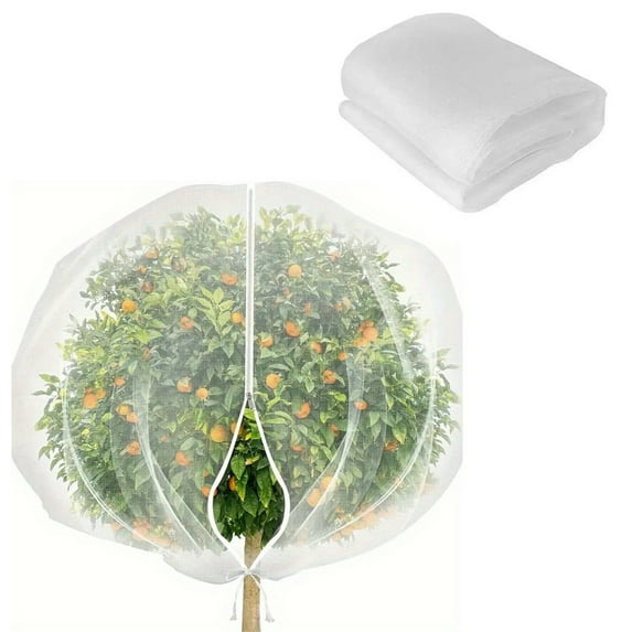 1Pc Insect-Proof Net Cover With Reusable Drawstring Zipper Plant Fruit Tree Bird Proof Cover Gardening Protection Tools Parts