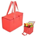 thumbnail image 1 of 1Pc Insulated Food Delivery Bag,Insulated Reusable Grocery Bag,Cooler Bag and Food Warmer for Food & Grocery with Zippered Top Outdoors Insulated Food Bag,Keep Food Cooler/Warmer,11"x6.7"x5.51", 1 of 9
