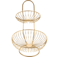 thumbnail image 1 of 1Pc Iron Art Basket Double Layers Fruit Storage Basket Restaurant Metal Basket, 1 of 5