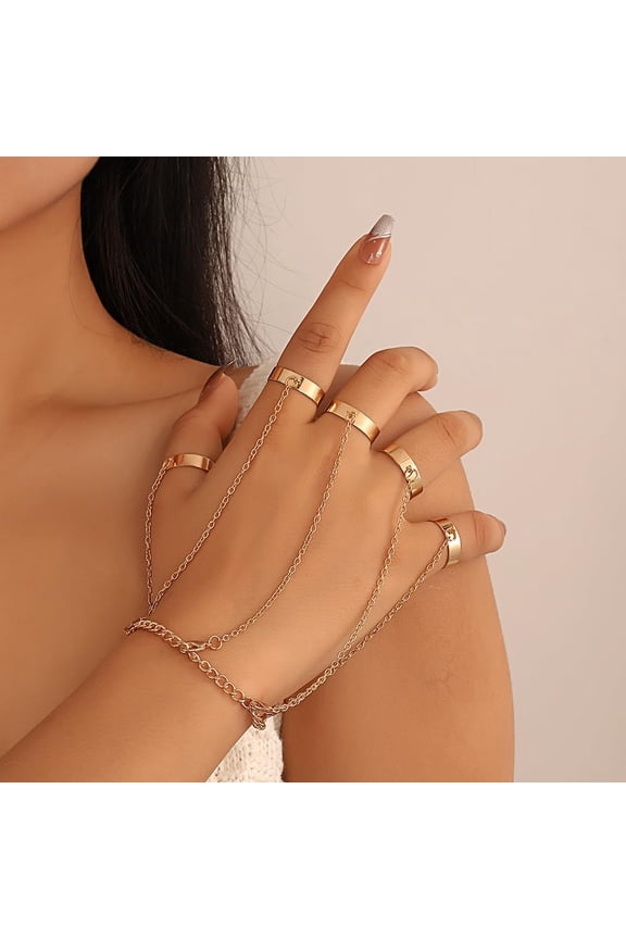 1Pc Iron Chain 5 Toe Ring Anklets Foot Ankle Bracelets Dainty Layer Adjustable Foot Chain Set for Women Summer Beach Party Prom Chunky Romantic Multilayer Jewelry Gifts 7-3/8 inch(187mm)