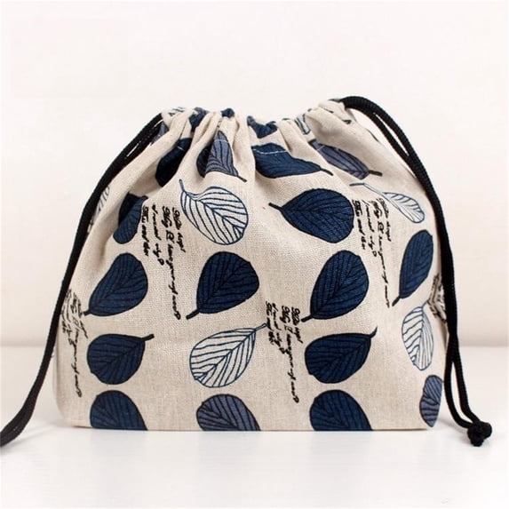 1Pc Japanese Style Drawstring Lunch Box Storage Bag For Travel Picnic Portable Easy Wash Bento Lunch Box Tote Pouch