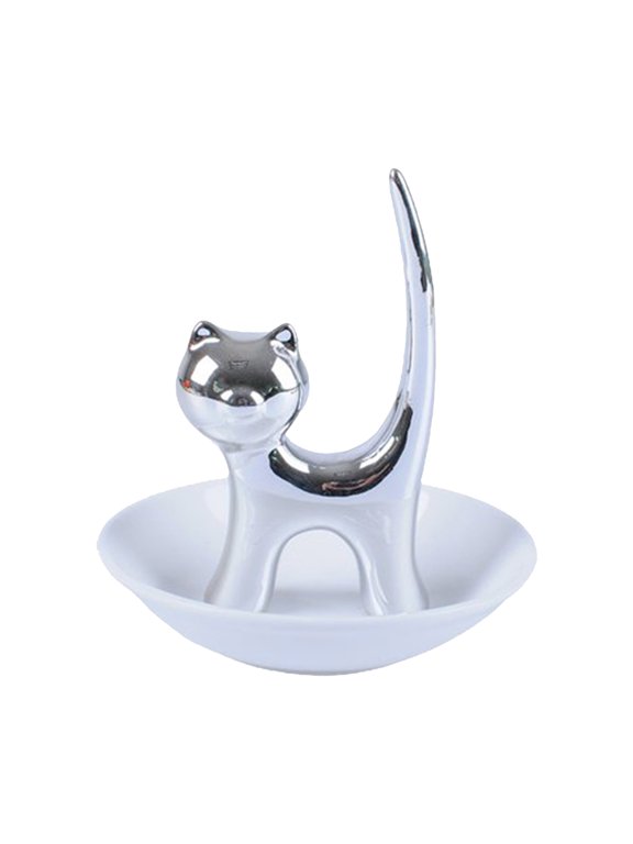 1Pc Jewelry Stand Clearance! Cosmug, Cat Ring Holder Ring Dish Holder for Jewelry Engagement Wedding Trinket Trays Storage Case Clearance Sale B