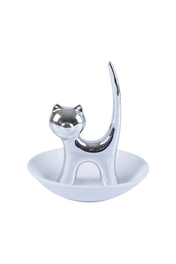 1Pc Jewelry Stand Clearance! Cosmug, Cat Ring Holder Ring Dish Holder for Jewelry Engagement Wedding Trinket Trays Storage Case Clearance Sale B