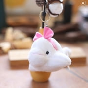 1Pc Kawaii Key Car Chain Stuffed Dolphin Killer Whale Octopus Shark Pendant Plush Toys Animal Children For Girls Friend