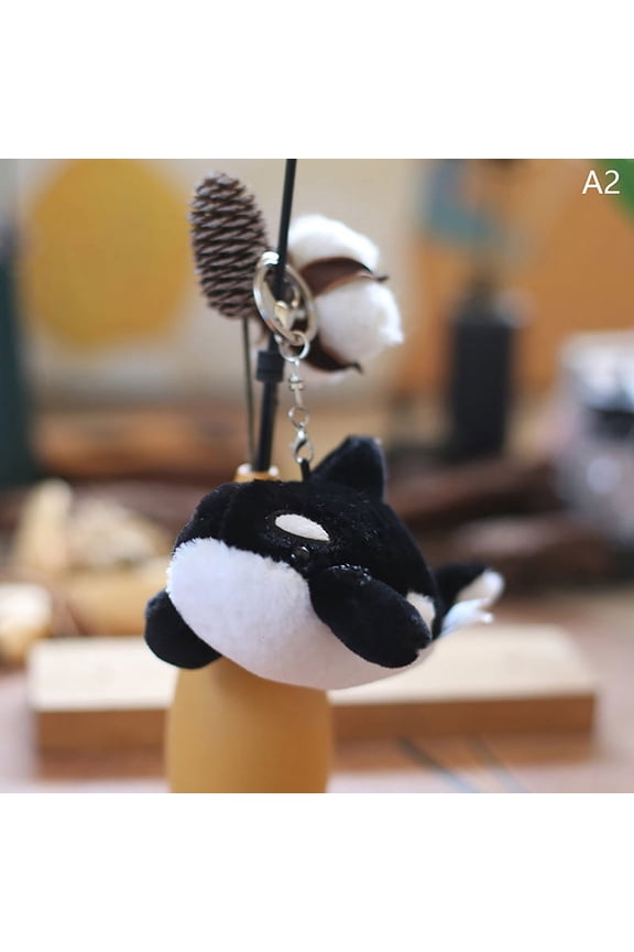 1Pc Kawaii Key Car Chain Stuffed Dolphin Killer Whale Octopus Shark Pendant Plush Toys Animal Children For Girls Friend