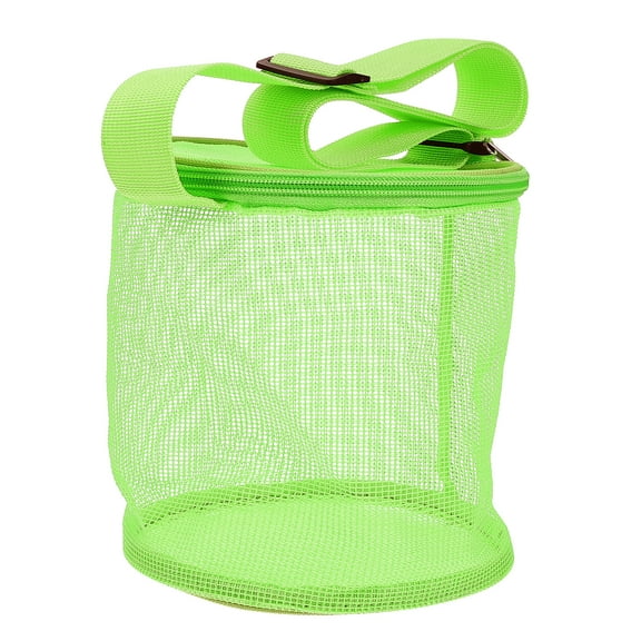 1Pc Kids Beach Bag, Mesh Tote Shell Bag, Green