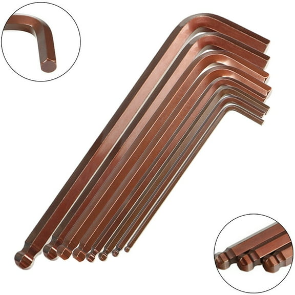 1Pc L Shaped Hexagon Ball Head Screwdriver 3-14Mm Hex Key Wrench Screwdrive Ball Head Single Wrench For Bicycle Hand Repair Tool 5Mm Fangkenuo