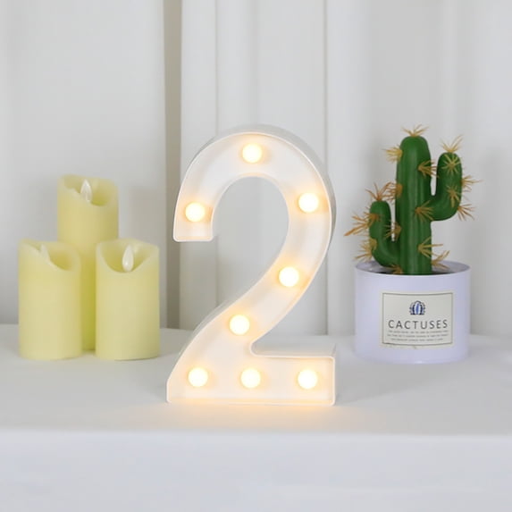 1Pc LED Digital Alphabet Number Light Display Board,Marquee Style Illuminated Sign for Christmas Party Wedding Birthday Home Decor,One Size,B (Clearance)