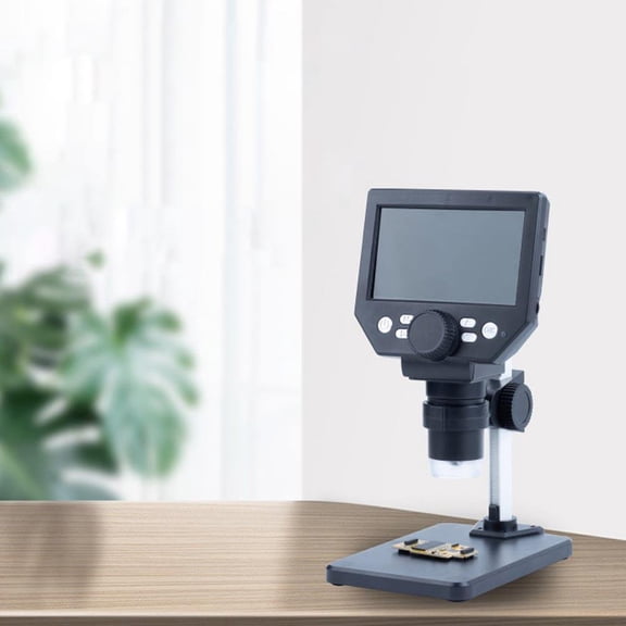 LITINKIMI 1Pc Laboratory Digital Microscope with Sturdy Aluminum Plastic Base and LED Light