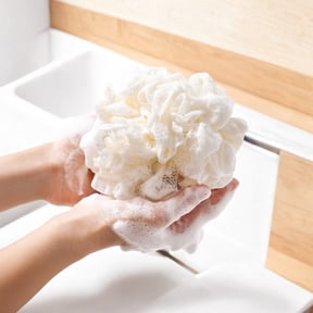 1Pc Lace Bath Loofah, Super Soft & Fluffy Pe Bath Sponge, Large Size Bath Ball For Comfortable Body Scrubbing, Exfoliating & Bubble Bathing