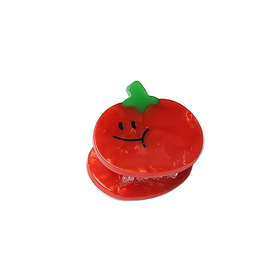 1Pc Ladies' Mini Cute and Fun Vegetable Tomato Small Gripper Clip Hair Accessory
