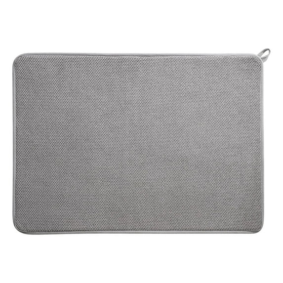 1Pc Large Dish Drying Mat for Kitchen Counter, Microfiber Highly Absorbent Dish Drying Mat, Large Size Dish Drying Pad for Countertops, Draining Mat for Home Kitchen & Restaurant(Grey,20x15")