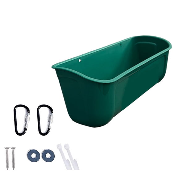 1Pc Large Hanging Chicken Feeder Large Capacity for Farm Poultry Ducks Geese Geese Goat Automatic Feeding Drinking Trough