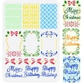 thumbnail image 1 of 1Pc Layerd Tags Stencil Lattice Stencils Flower Border Stencils Plastic Happy Birthday Happy Holiday Merry Christmas Stencils, 1 of 9